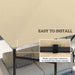Beige 3m x 3m Gazebo Canopy Replacement Cover Water Resistant with UPF30+ by Outsunny
