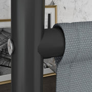 Dark Grey Outdoor Privacy Screen with Wheels 183 x 181cm Ideal for Garden or Patio