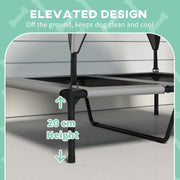 Cooling Raised Pet Bed with Breathable Mesh Ideal for Large Dogs Light Grey