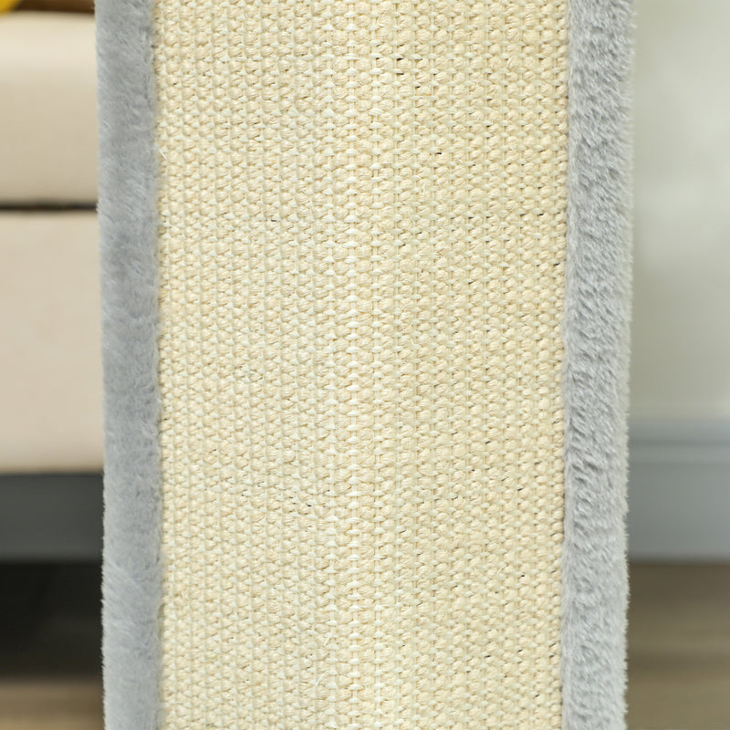 Grey 56cm Corner Cat Scratching Post with Sisal Pad for Claw Care by PawHut