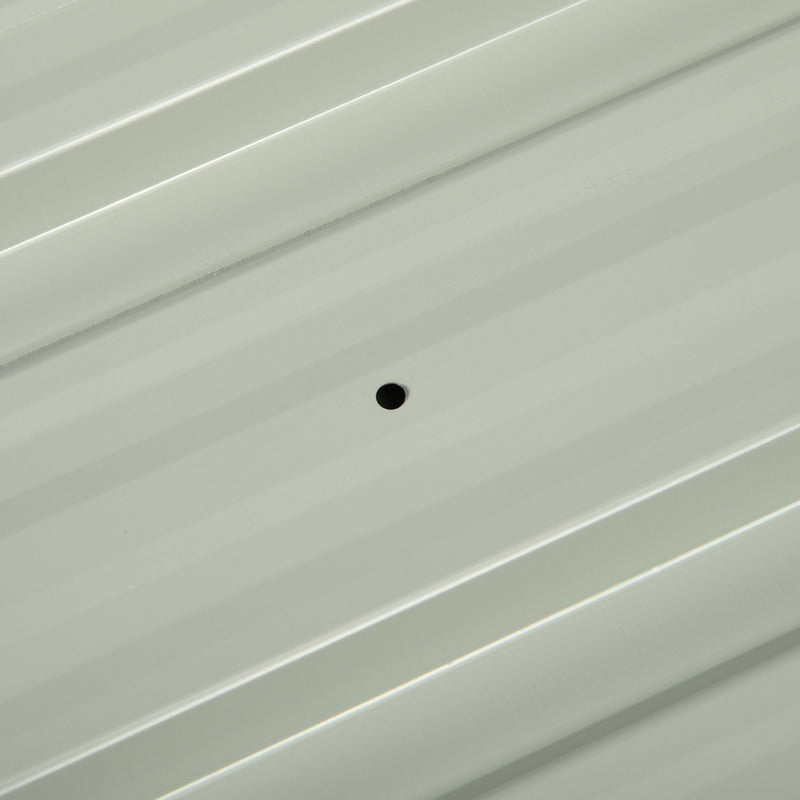 Set of 12 Corrugated Steel Roof Panels for Sheds and Garages Durable Design Dark Grey AOSOM