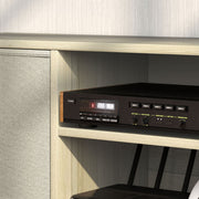 TV Cabinet Stand for TVs up to 50 inch with Foldable Drawers Natural by HOMCOM