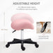 Pink Adjustable Saddle Stool with PU Leather and Steel Frame for Salon Spa Massage by HOMCOM