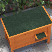 Wooden Insulated Outdoor Cat House with Removable Floor and Open Roof for All Seasons, Orange