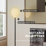 3D Printed Flower Floor Lamp with Rose Shade and Foot Switch Tall Pole, Light White