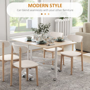 Extendable Drop Leaf Dining Table Seats 4 to 6 Ideal for Small Spaces Oak