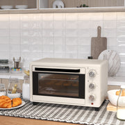 21L Mini Countertop Oven With Adjustable Temperature Ideal For Small Kitchens White