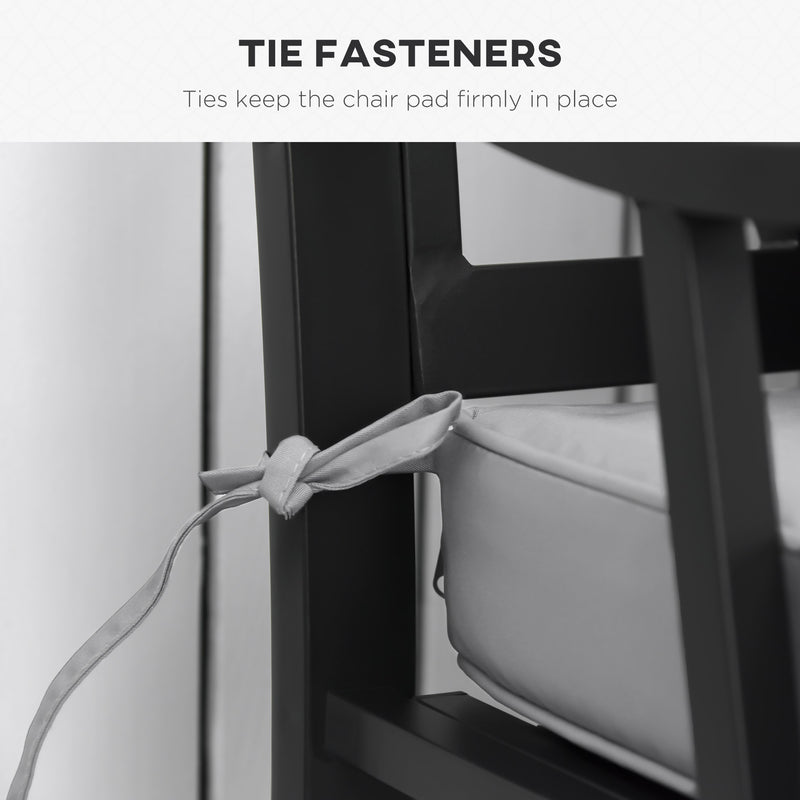 Light Grey 2 Seater Garden Bench Cushion for Outdoor Comfort by Outsunny