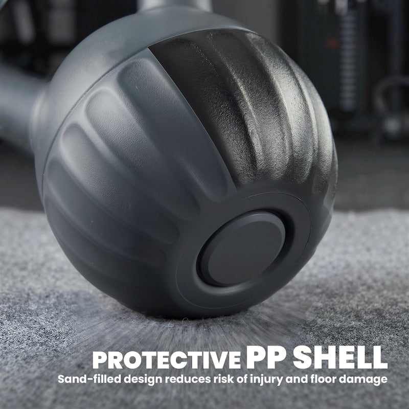 Kettlebell 10 kg for Safe Home Strength Training with Stable Base Grey AOSOM
