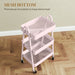 Pink Three Tier Rolling Storage Trolley with Wheels for Home or Office Use