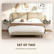 Floating Bedside Tables Set of 2 with Drawer and Shelf for Space Saving Bedroom Storage Grey AOSOM