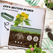 Green Galvanised Metal Raised Garden Beds Pack of 2 for Flowers Herbs and Succulents