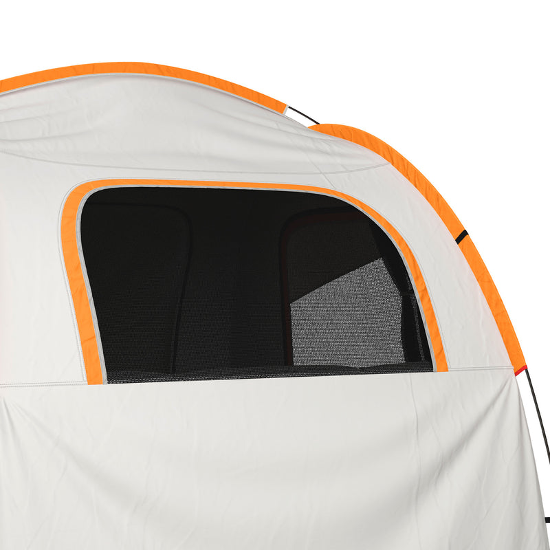 Car Camping Tailgate Tent for Hatchbacks and SUVs with Weatherproof Shelter Grey and Orange