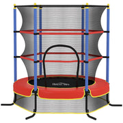 Kids Outdoor Trampoline With Safety Net For Ages 3 to 10 Ideal for Garden Play Blue AOSOM