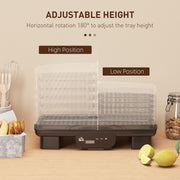 Six-Tray Food Dehydrator Adjustable Temperature 40-70 Degrees Fahrenheit Black by HOMCOM