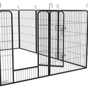 12 Panel Heavy Duty Puppy Playpen for Small Dogs Indoor and Outdoor Use Silver by PawHut