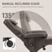 Brown Faux Leather Massage Recliner Chair with Storage Ottoman Footstool by HOMCOM