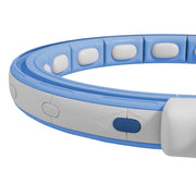Smart Weighted Hula Hoop Light Blue With 16 Detachable Knots And Digital Calorie Counter AOSOM