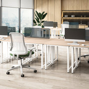 White Computer Desk 80cm Home Office Workstation with Metal Frame Easy Assembly by HOMCOM