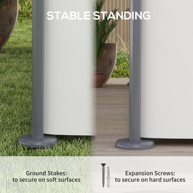 3 x 4m Metal Gazebo with Two-Tier Roof in Cream White by Outsunny