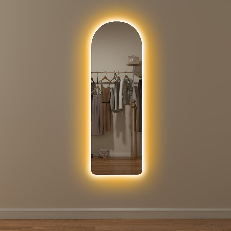 Full Length Arch Mirror with LED Lights 120 x 40 cm