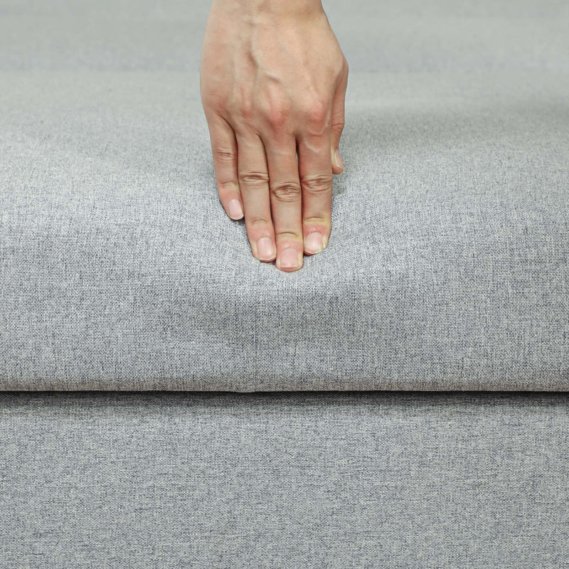 Light Grey 2 Seater Sofa Bed with Cushions and Hidden Storage for Living Room by HOMCOM