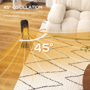 Oscillating Ceramic Space Heater With Remote Control For Home Or Office Use, Black
