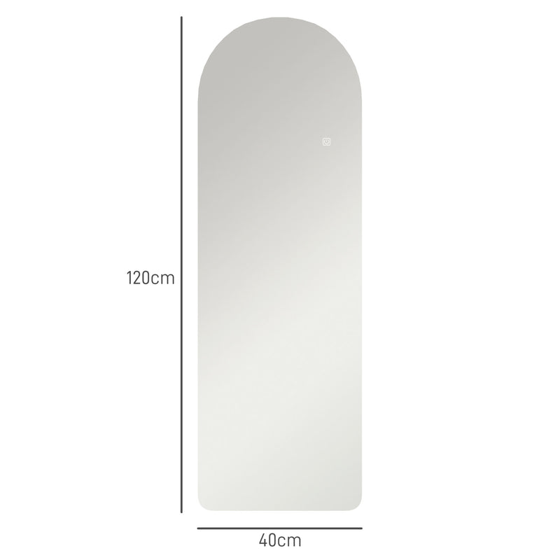Full Length Arch Mirror with LED Lights 120 x 40 cm