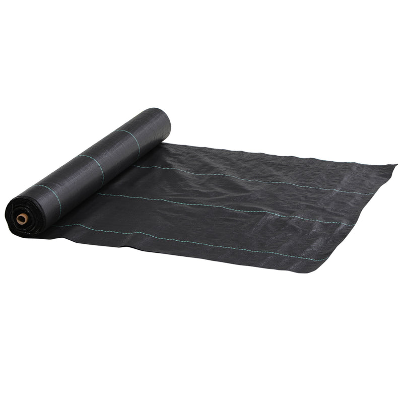 Heavy Duty Weed Control Membrane 2m x 100m For Driveways Lawns And Landscaping, Black