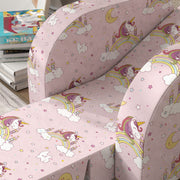 Foldable Toddler Snuggle Chair with Soft Sponge Seat for Bedroom or Playroom Use, Pink