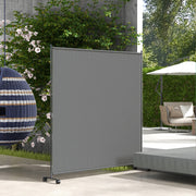 Dark Grey Outdoor Privacy Screen with Wheels 183 x 181cm Ideal for Garden or Patio