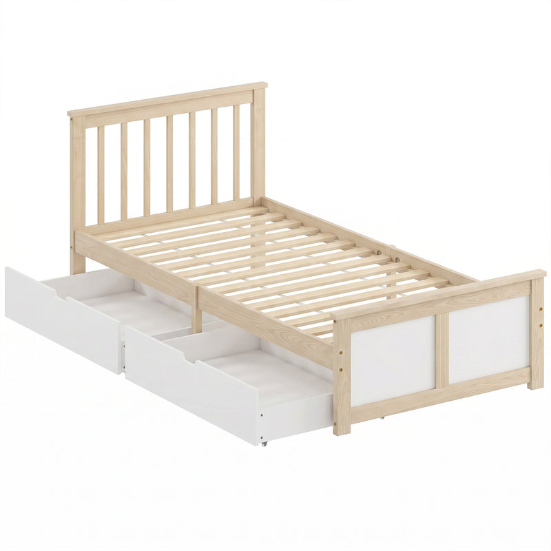 Single Bed Frame with Storage Drawers for Organised Small Bedrooms