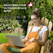 Natural Wooden Adirondack Rocking Chair Set of 2 for Garden Patio or Porch Lounging Comfort