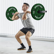 2 x 10kg Olympic Weight Plates with 5cm Holes for Strength Training Workouts Black AOSOM