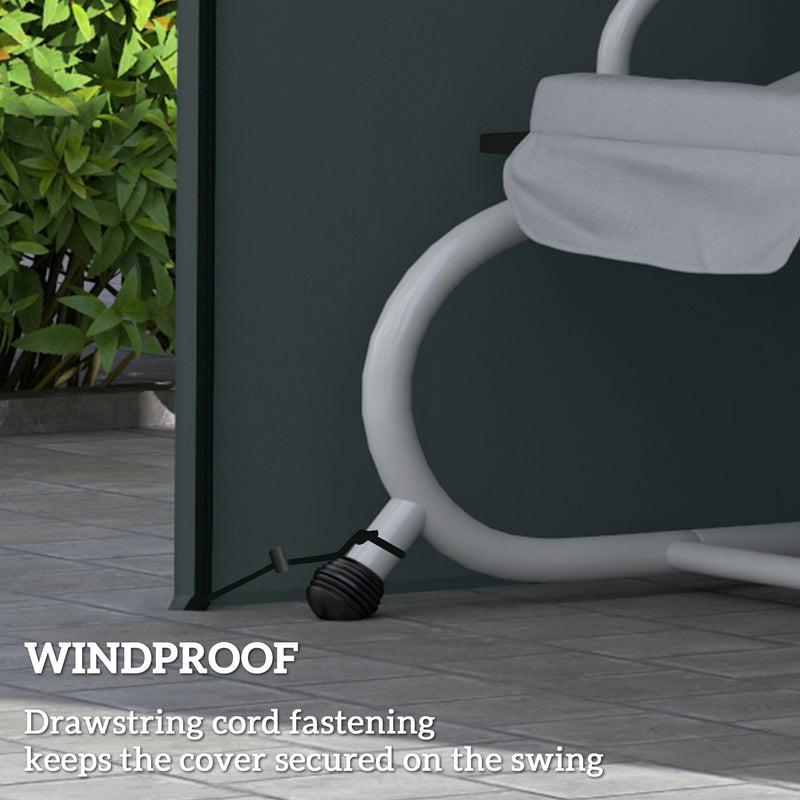 Grey Three Seater Swing Chair Protective Cover 220 x 125cm by Outsunny
