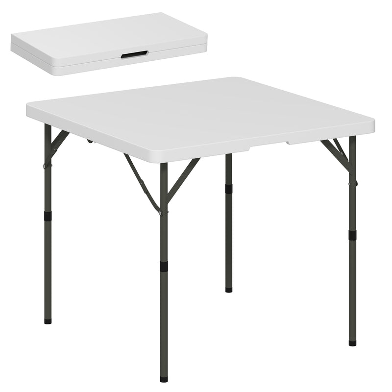 Folding Picnic Table with Adjustable Height for Easy Outdoor Dining White