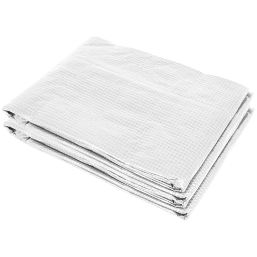 3 x 2 x 2m Walk In Greenhouse Replacement Cover With Roll Up Windows For Winter Use White