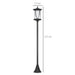 LED Solar Outdoor Lamp Post Garden Light 1.3M Waterproof IP44 Cool White by Outsunny