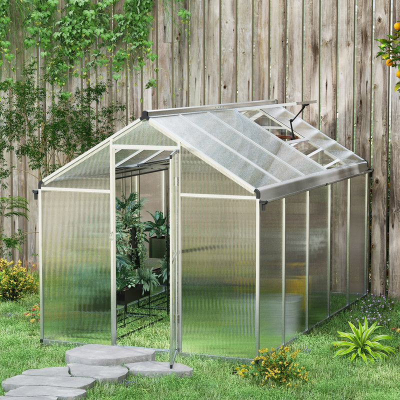Large Walk In Greenhouse with Aluminium Frame for Growing Plants and Vegetables Green