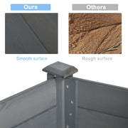 Outsunny Raised Bed for Garden, Wooden Elevated Planter Box with Bed Liner, for Flower Vegetable Herb, Dark Grey AOSOM