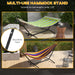 Adjustable Black Hammock Stand With Wheels And Carry Bag For Garden Or Camping Use