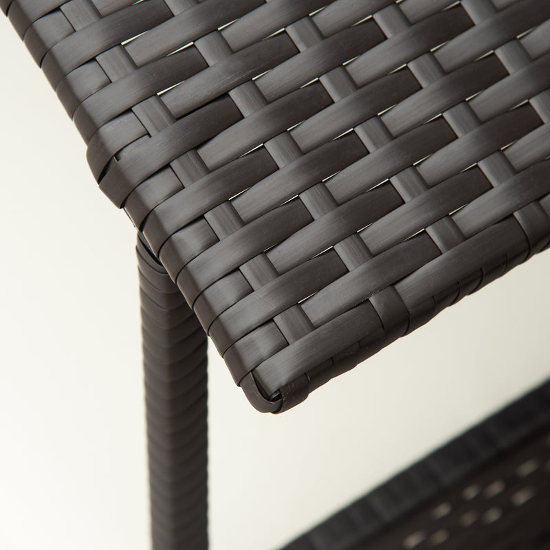 Wicker Rattan Dog House with Removable Cushion and Canopy for Small to Medium Pets Cream