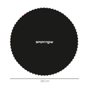 10ft Trampoline Replacement Mat With Spring Tool and 54 V Hooks For Outdoor Use Black AOSOM