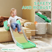 Kids Sofa Slide 130cm HDPE Toddler Slide for Sofa Bed Stairs Easy to Assemble Green by AIYAPLAY AOSOM