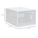 8 Piece Clear Plastic Stackable Shoe Storage Boxes with Magnetic Doors for UK EU Size 8.5 by HOMCOM