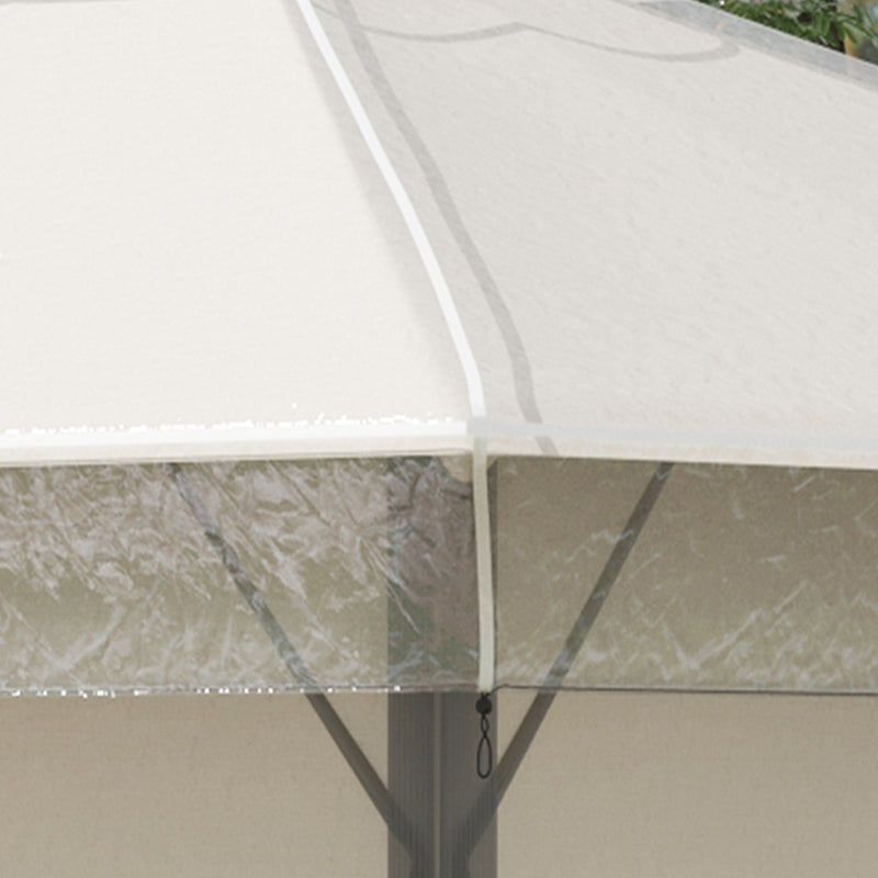 Waterproof 3 x 3m Gazebo Canopy Cover Ideal for Outdoor Events and Garden Use Grey AOSOM