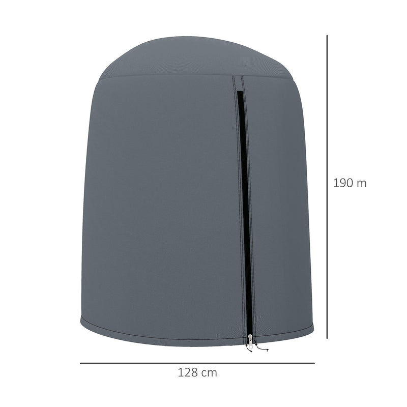 Grey Hanging Egg Chair Cover Waterproof Weatherproof 190 x 128cm by Outsunny