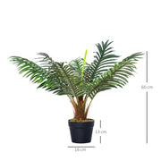 60cm Artificial Palm Tree with 8 Leaves in Nursery Pot for Indoor and Outdoor Use Green