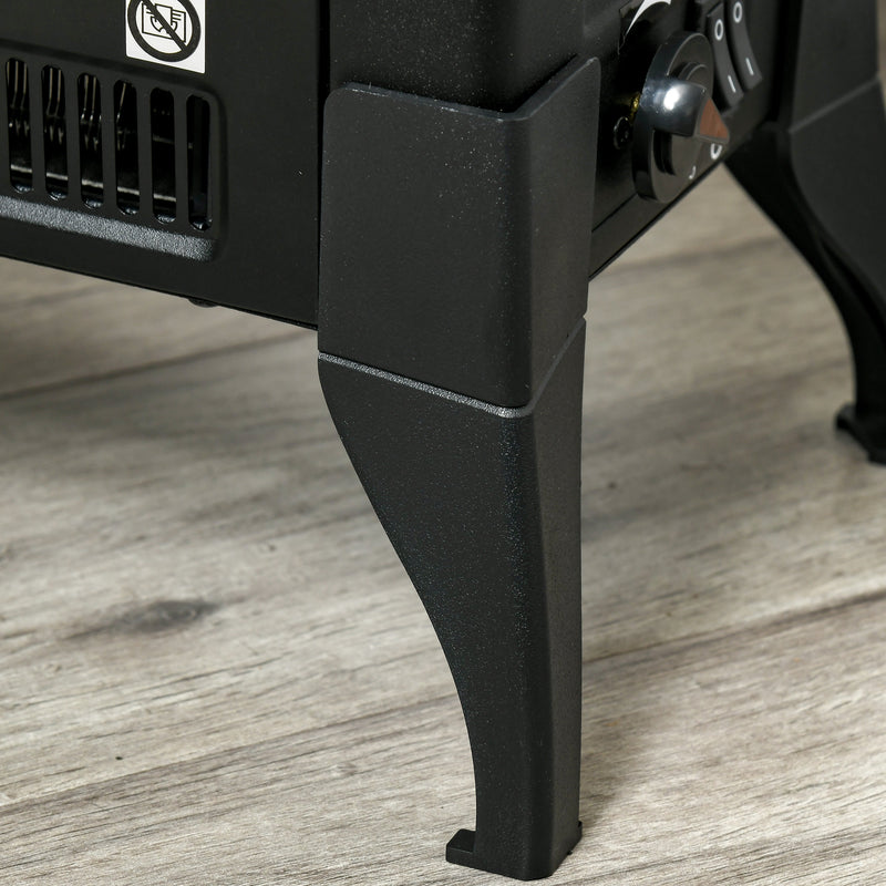 Freestanding Electric Fireplace Heater for Quick Warmth and Cosy Flame Effect Black