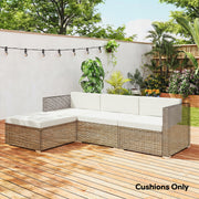 Garden Cushion Set for Comfortable Outdoor Seating with Easy Care Cream Outsunny